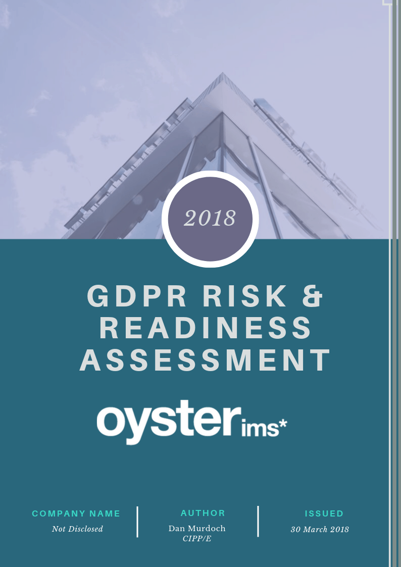GDPR Risk and Readiness Assessment - Oyster IMS